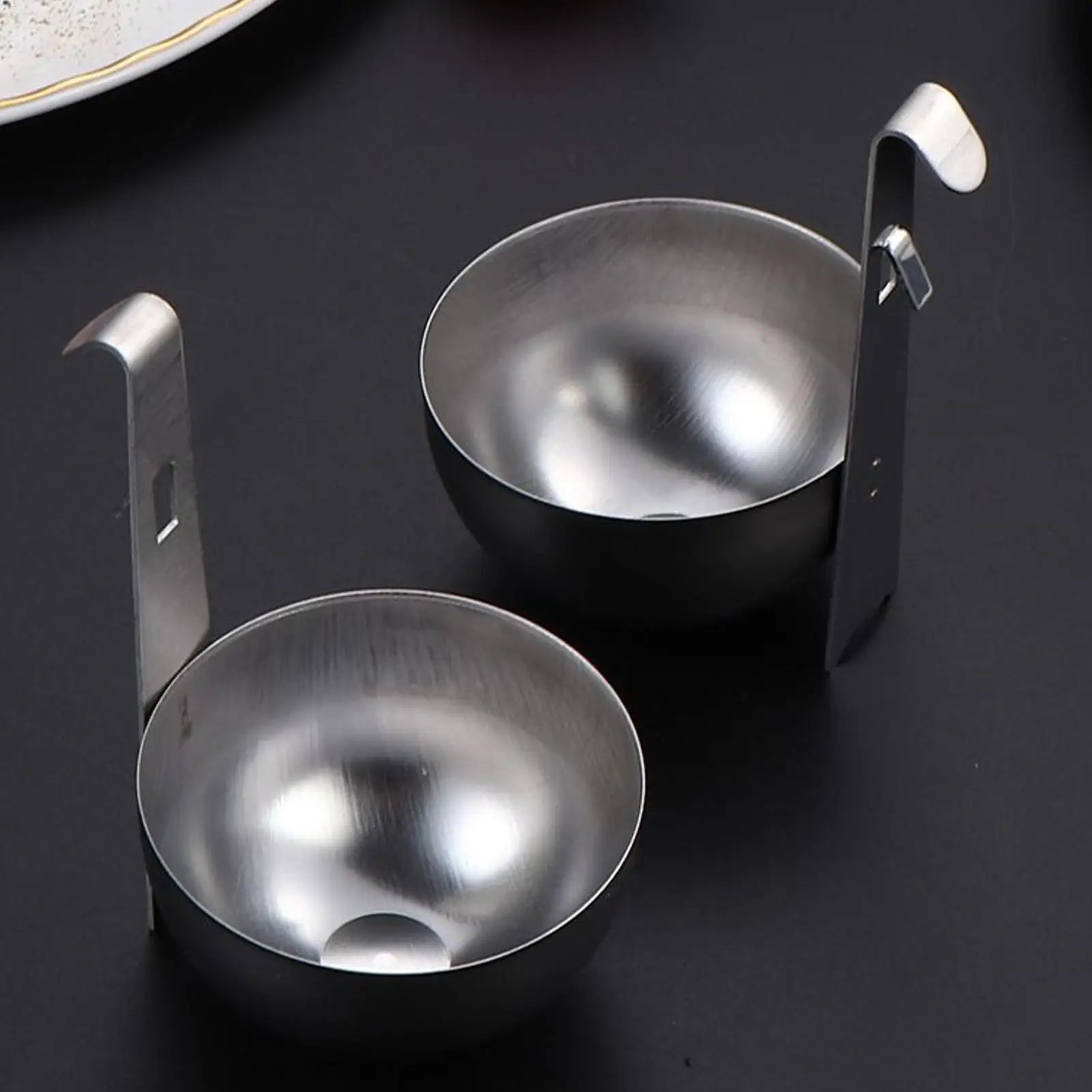 Stainless Steel Egg Poacher Hangable Stainless Steel Egg Poacher Nonstick Steamer Round Nonstick Cups for Effortless Cooking Zpaxo