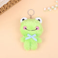 ▶1Pcs Cartoon Mini 4 Animal Little Bear Rabbit Frog Chicken Stuffed Plush Toy Plush Animal Keychain Decorate Zpaxo Green