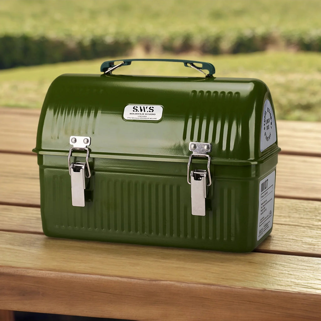 Vintage Metal Lunchbox Handle Latch Picnic Box Retro Containers