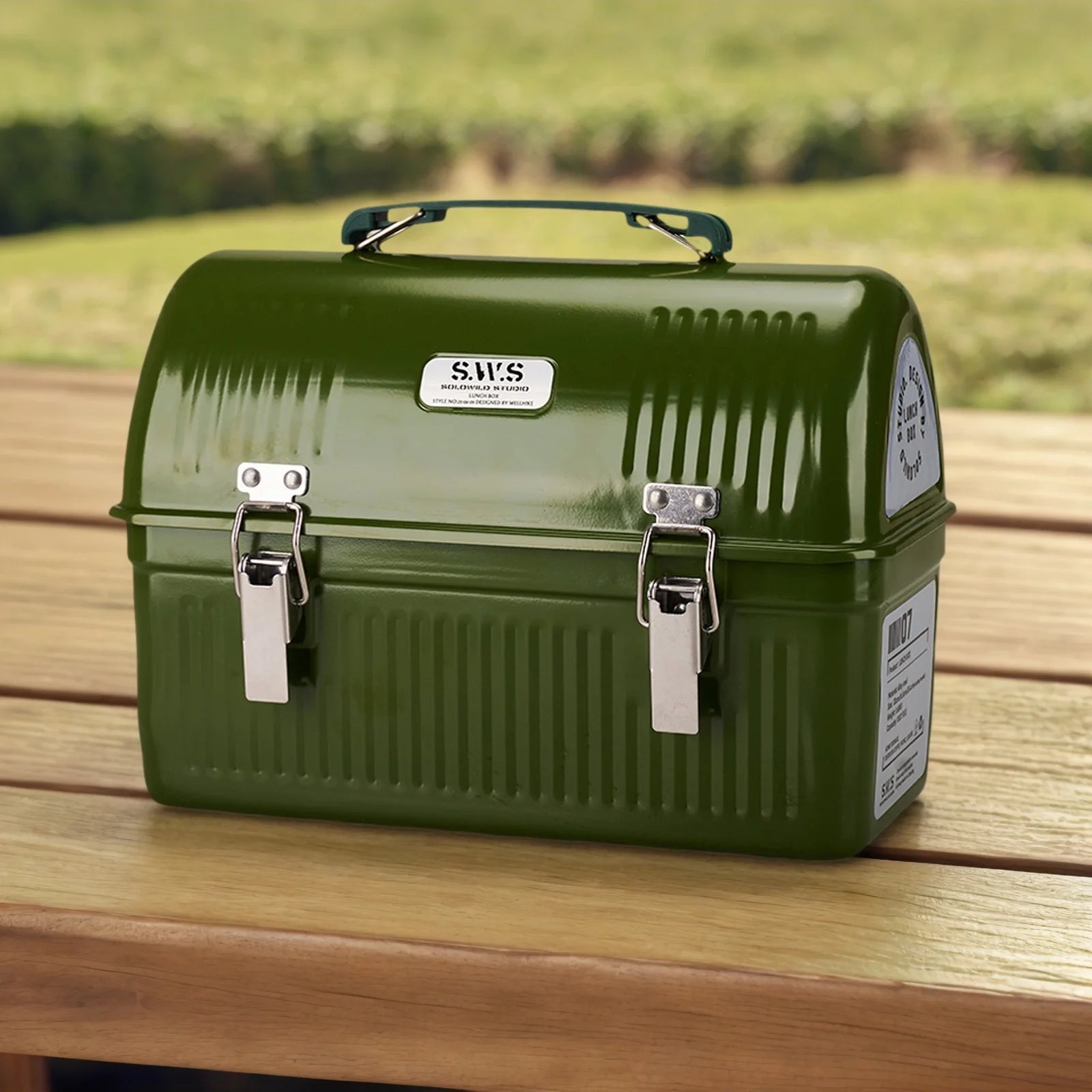 Vintage Metal Lunchbox Handle Latch Picnic Box Retro Containers