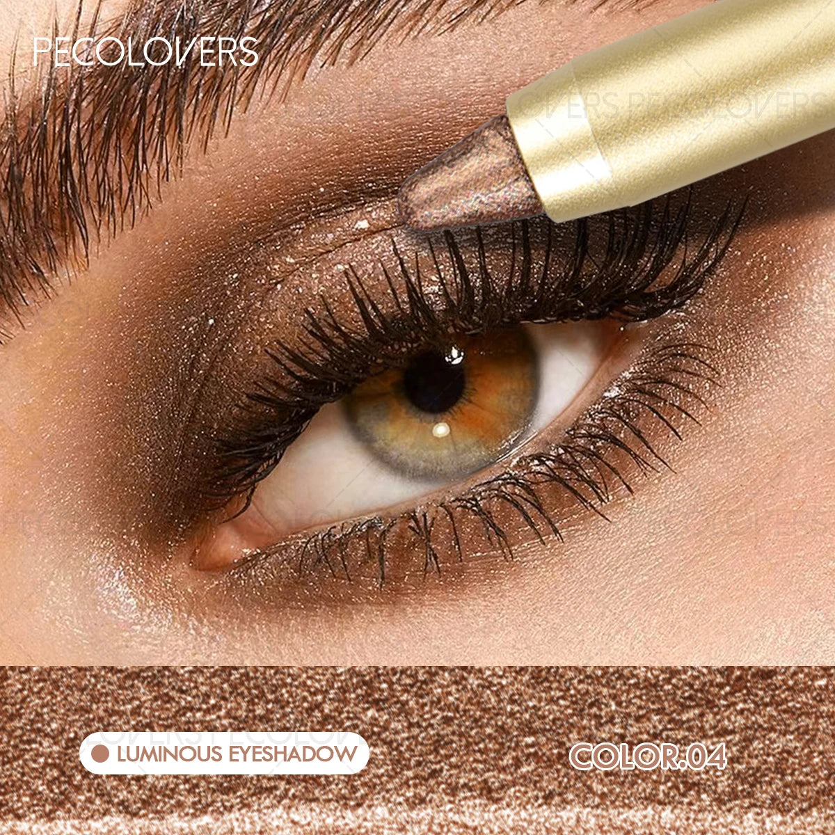 1PC Pearlescent Eyeshadow Pencil Lasting Glitter Shimmer Eye Highlighter Brown Eyeliner Stick Makeup Tool Zpaxo 04