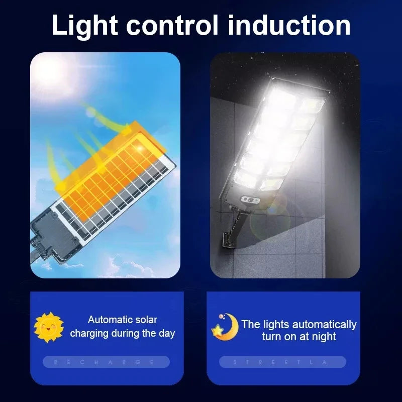 966LED Solar Street Lights Outdoor Lighting Sun Radar Sensor Road Zpaxo