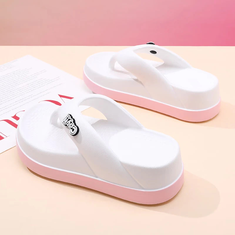 Thick Bottom Flip Flops Women's Summer 2025 Height Increasing Anti
