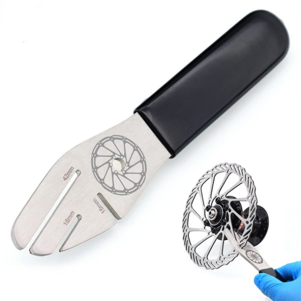 MTB Bike Bicycle Disc Brake Rotor Alignment Truing Tools Mountain Bicycle Disc Flattening Correction Wrench Stainless Steel Tool Zpaxo