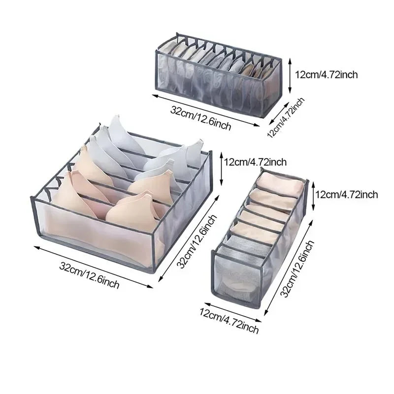 Folding Storage Pouch Laundry Organizer in The Closet Underwear Drawers Storage Bedroom Cabinet Socks Bra Storage PantsOrganizer Zpaxo