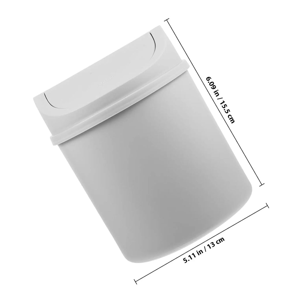 Mini Desktop Trash Can Bedroom Cleaning Small Lid Cylindrical Storage