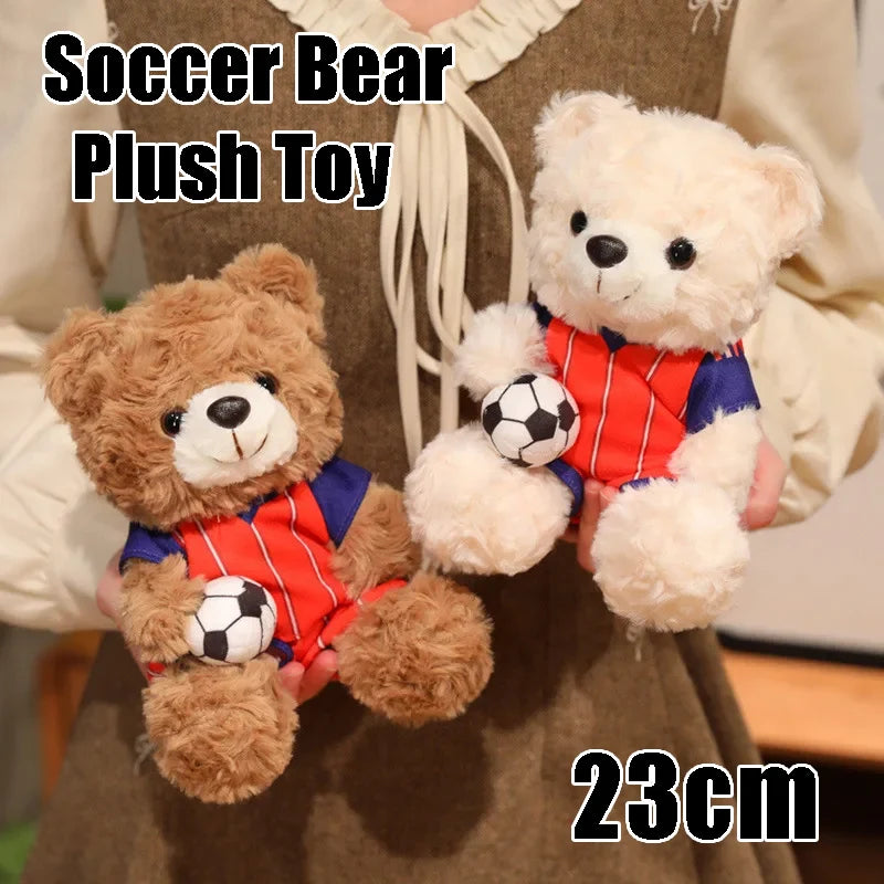 Soccer Fan Essential Bear Plush Toy Football-themed Stuffed Animal