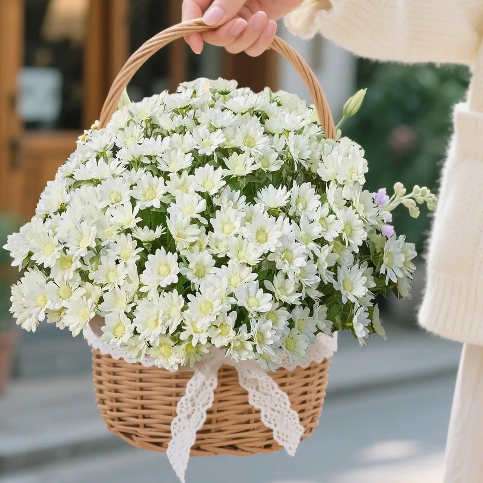Artificial Mums Outdoors 10-Bundle Outdoor Sunset Fall Flowers