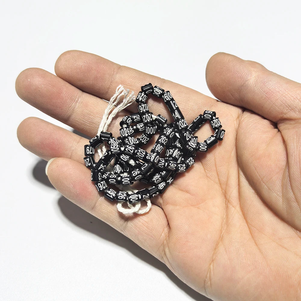 Custom Closed Aluminium Bird Rings 2025 Black 2026 Green Canary