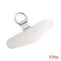 Ultra-thin Sturdy Metal Smartphone Hanging Strap Gasket Replacement Stainless Steel Mobile Phone Lanyard Tether Tabs Patch Clips Zpaxo 5PCS-Silvery