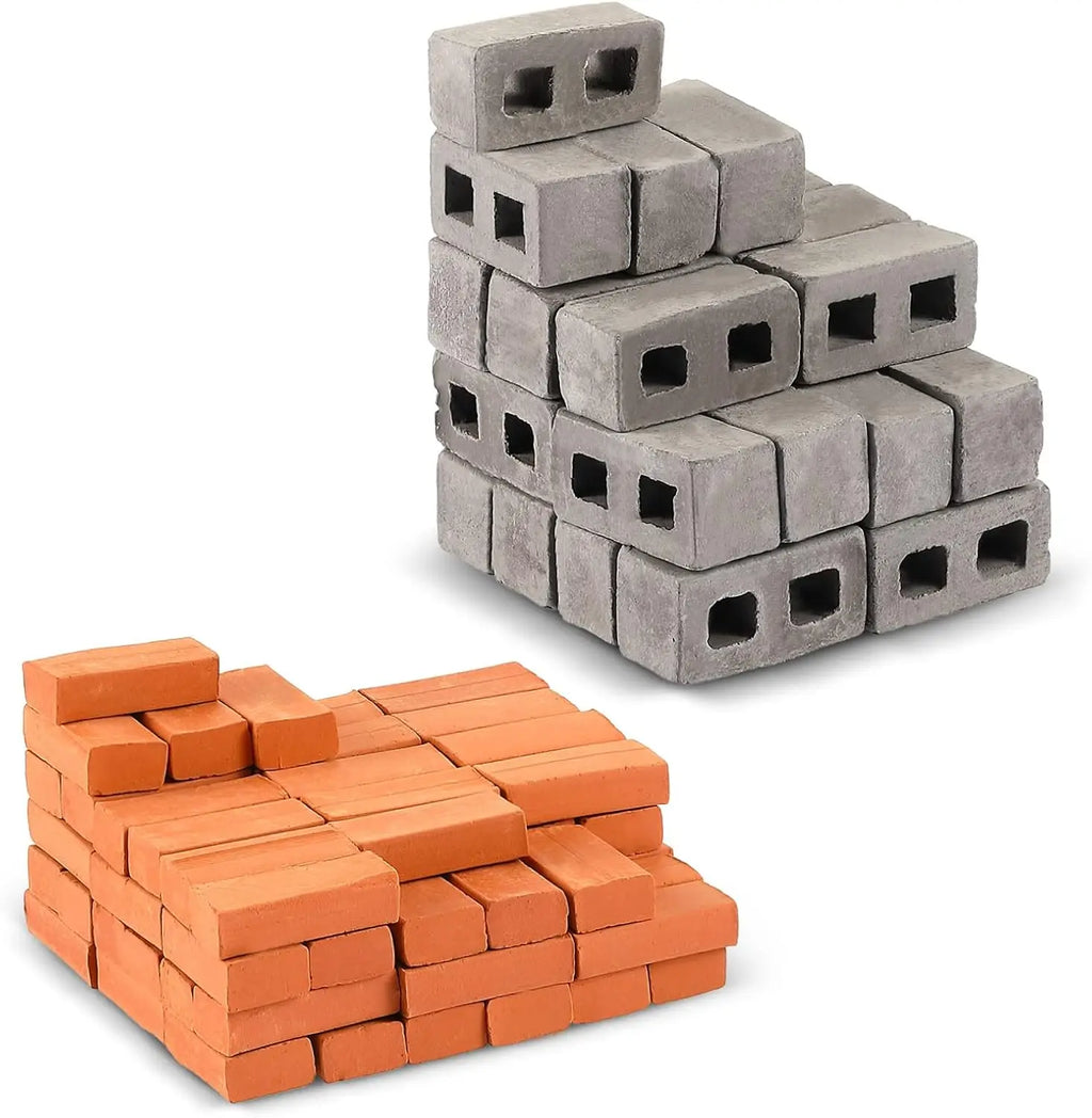 Mini Concrete Bricks DIY Set – Dollhouse & Landscape Models Miniature Building Set Zpaxo