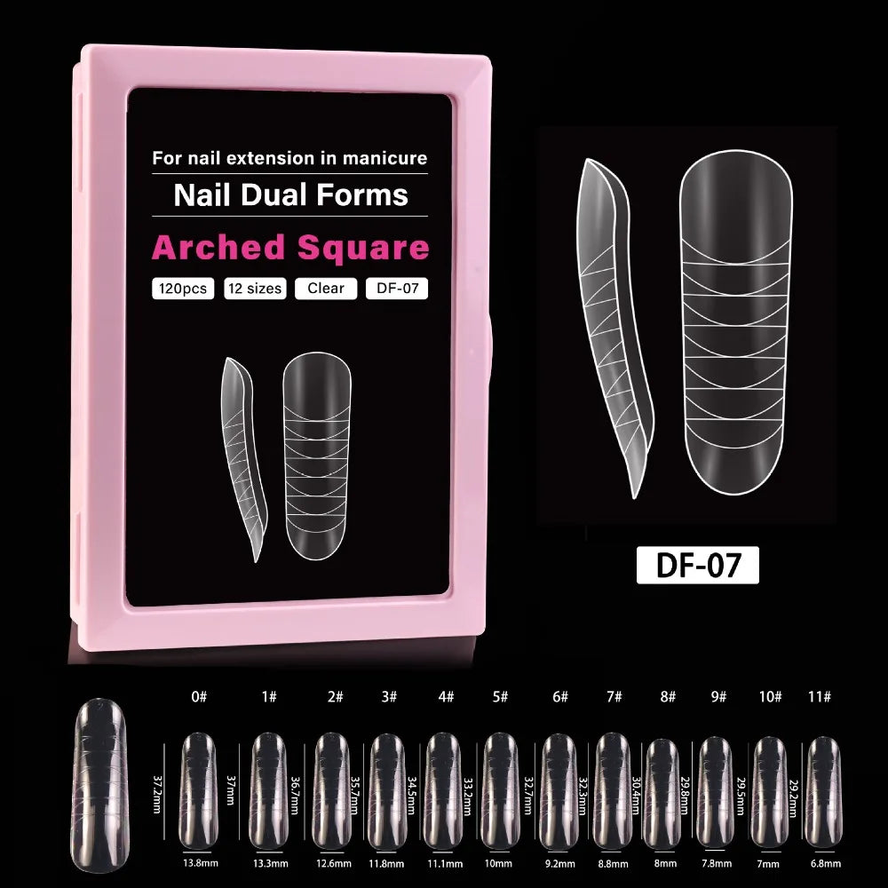Inner French Line Nail Molds 12 Sizes Square Shape Acrylic Art Mold Zpaxo G