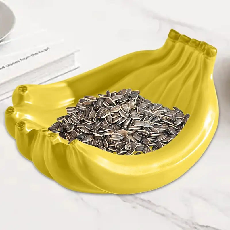 Creative Banana Shaped Storage Tray Ceramic Fruit Household Snack