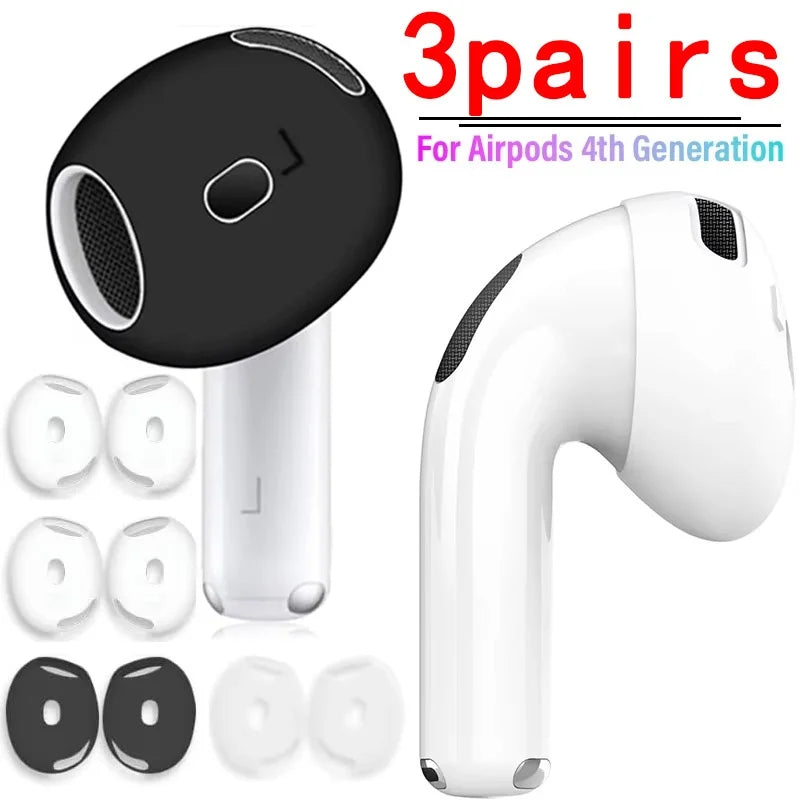 Anti-Slip Ear Covers Eartips For Apple AirPods 4 Replacement Ultra Thin Earbuds Cover Earphone Eartips For Airpods 4 Accessories Zpaxo