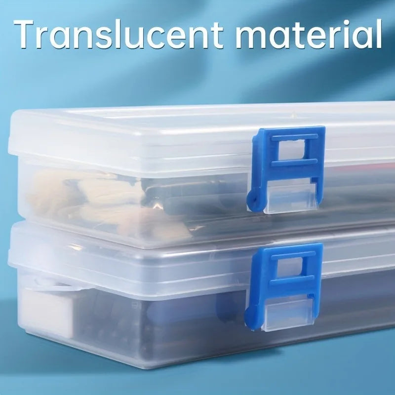 Long Paintbrush Holder Translucent Storage Box Watercolor Pens
