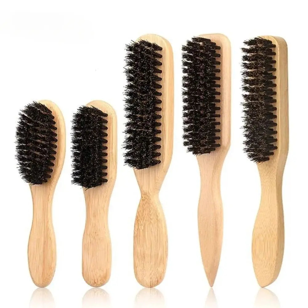 Wood Boar Bristle Hair Brush Backcombing Design Smooth Finish Slick Back Hair Brush Teasing Function Flyaways Control Zpaxo
