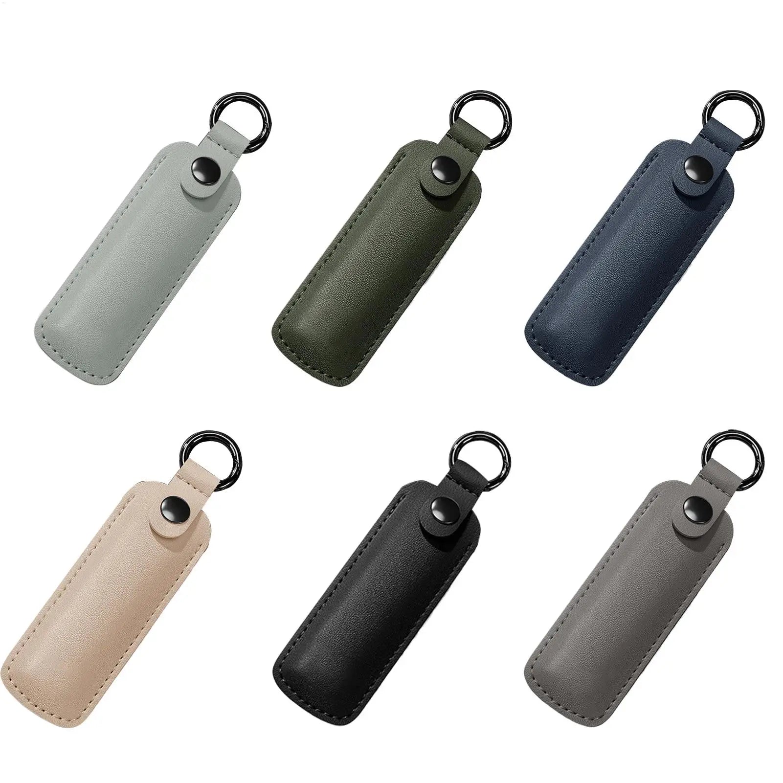 PU Leather U Disk Pouch Protective Cover Anti Lost Flash Drive Case