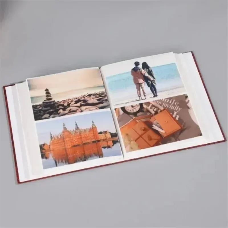 New 6 Inches 100 Photos 10x15 Cm Foil Stamped Cover Insert Anniversary Classic Vintage Photo Album Home Collection Decoration Zpaxo