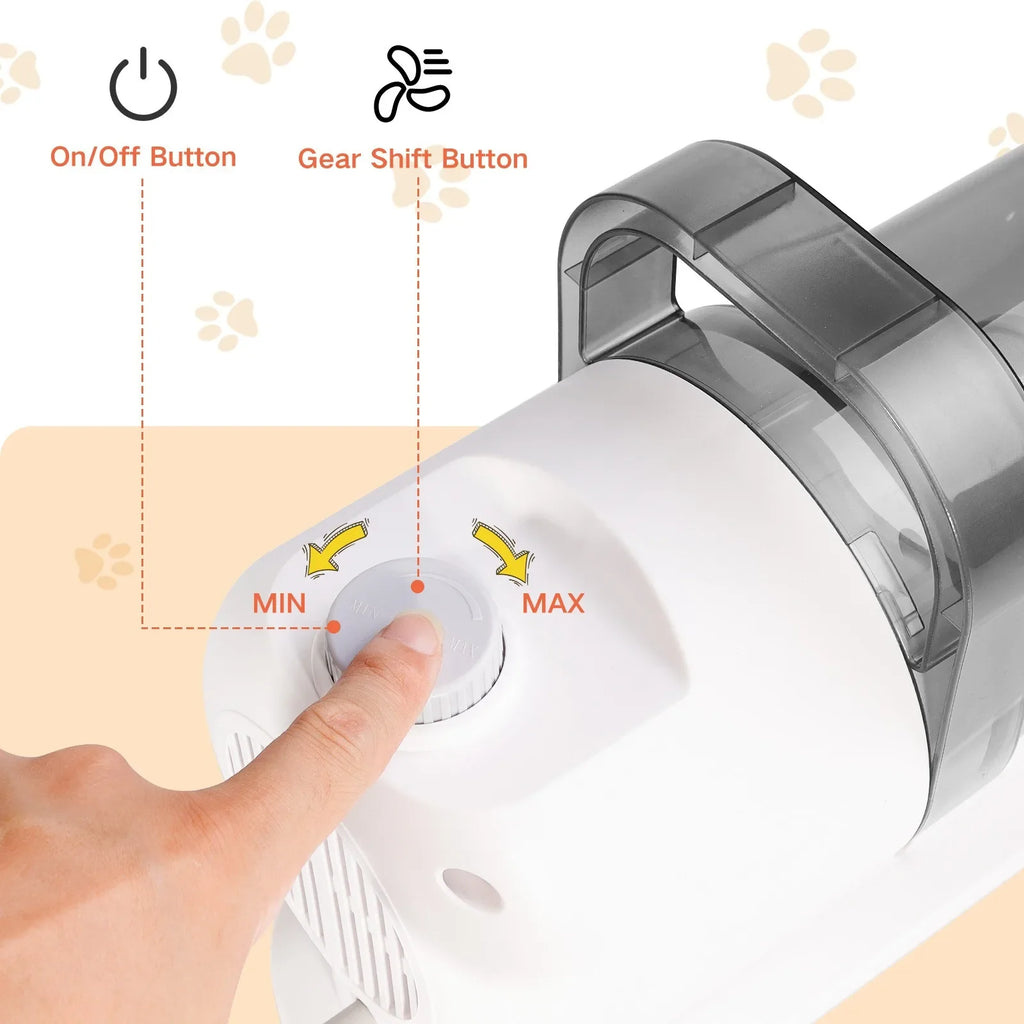 6 In 1 Pets Grooming Kits & Dog Hair Vacuum Powerful Suction for Long or Short Hair Dog Shavers Pet Vacuum Groomer for Dogs Cats Zpaxo