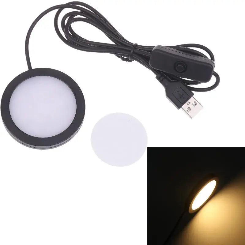 Bamboo Led Light Parts DIY Model Warm White Neutral Black USB Round Zpaxo 3000K Warm light