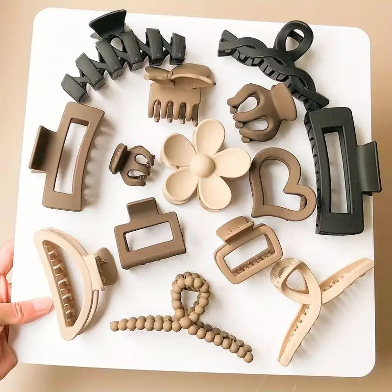 Set of 10 Hair Claw Clips – Versatile for Daily, Party, Beach, Beautiful Gift Friends Zpaxo