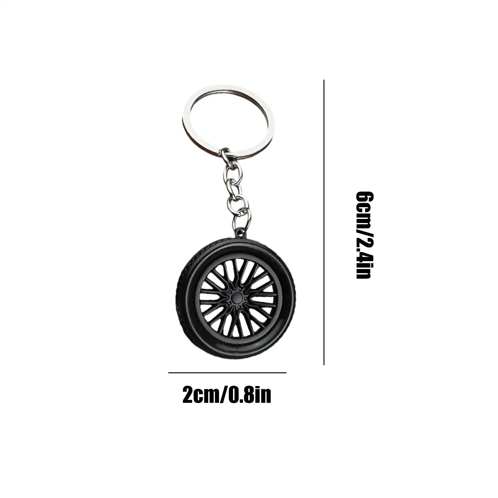 Tire Keychain Tire Keyring Charm Pendant Decoration Realistic Lightweight Auto Enthusiast Collection Accessory for Fitness Zpaxo