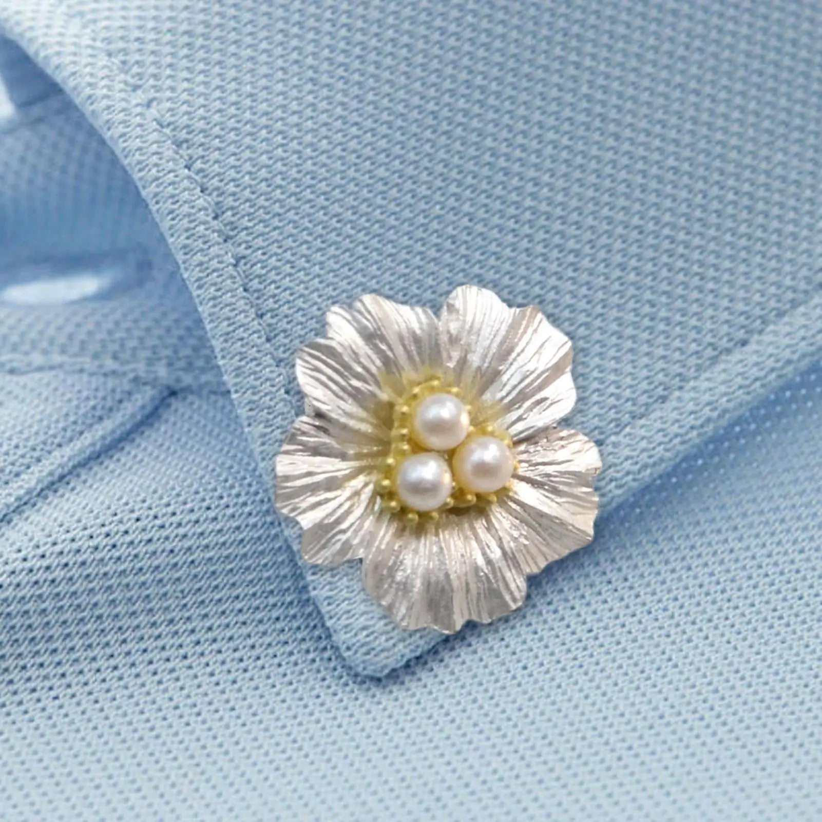 Pearl Flower Button Covers Shirt Accessories Shaped Decorative