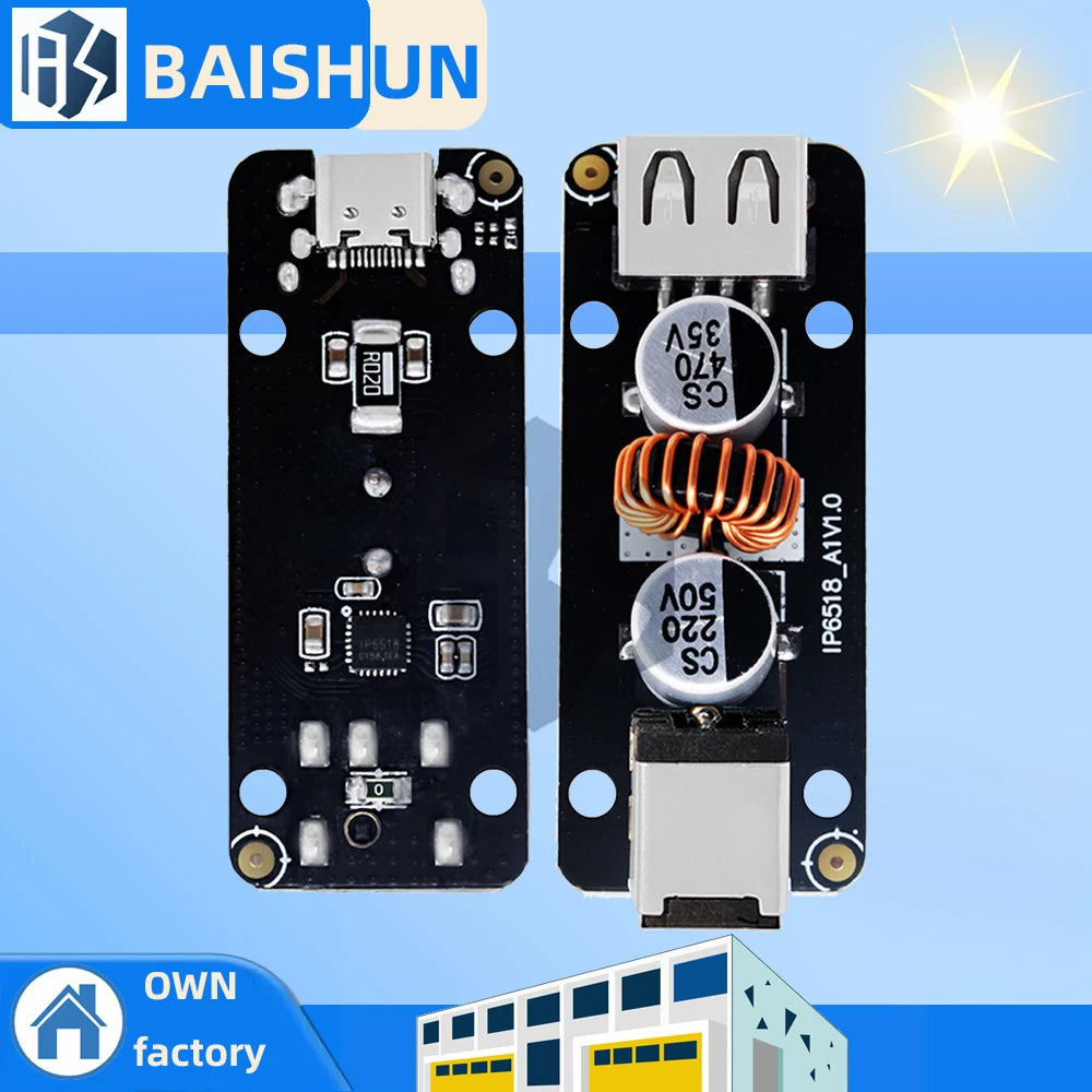 45W QC3.0 USB-C Charge Module – IP6518 Step-Down Adapter (10.5-32V to 3-20V, Full Protocol) Zpaxo Default Title