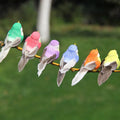 Wedding decor venue ornament Mini fake birds artificial feathe foam doves Zpaxo Style3