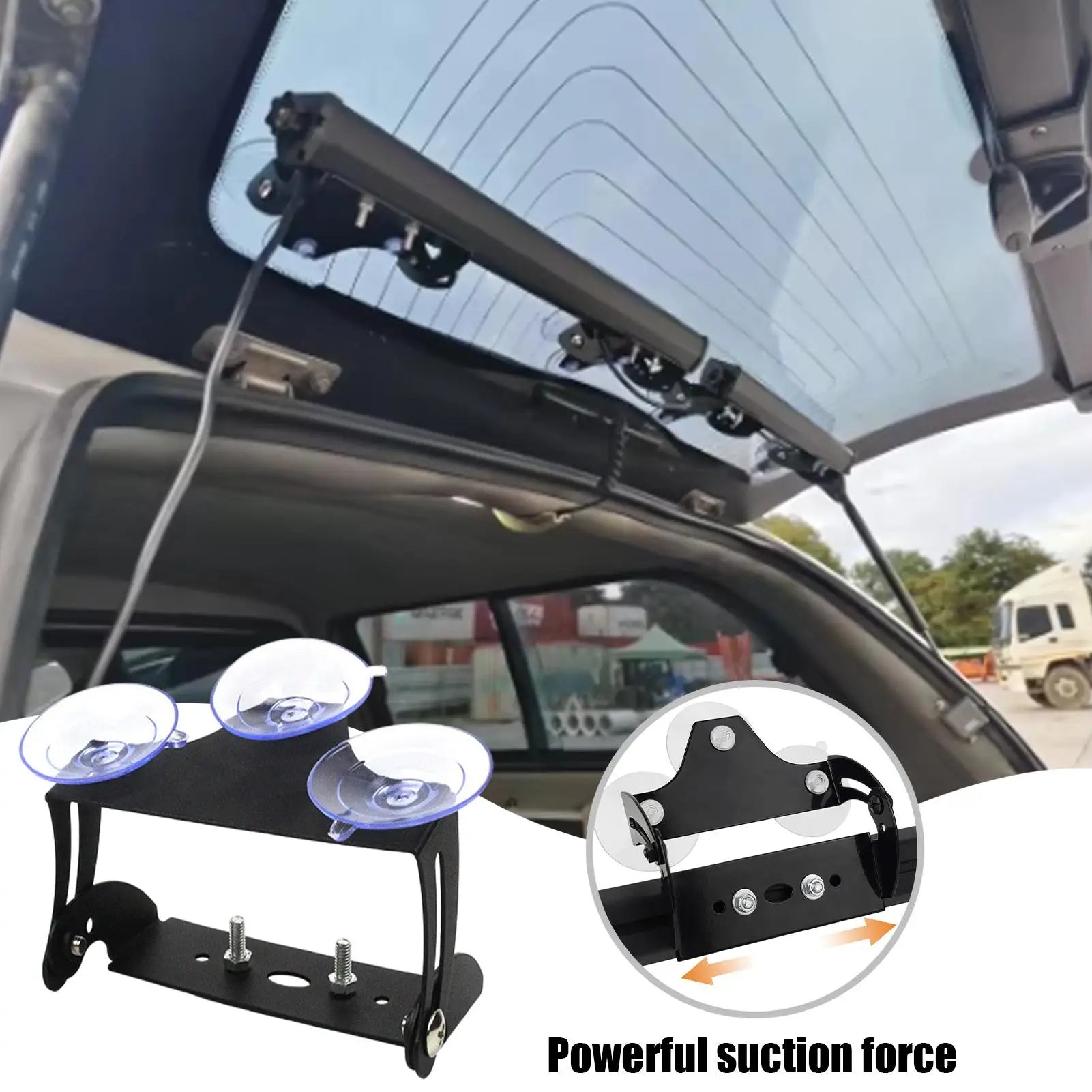Universal Fog Light Mounting Brackets Bumper LED Work Suction Cup