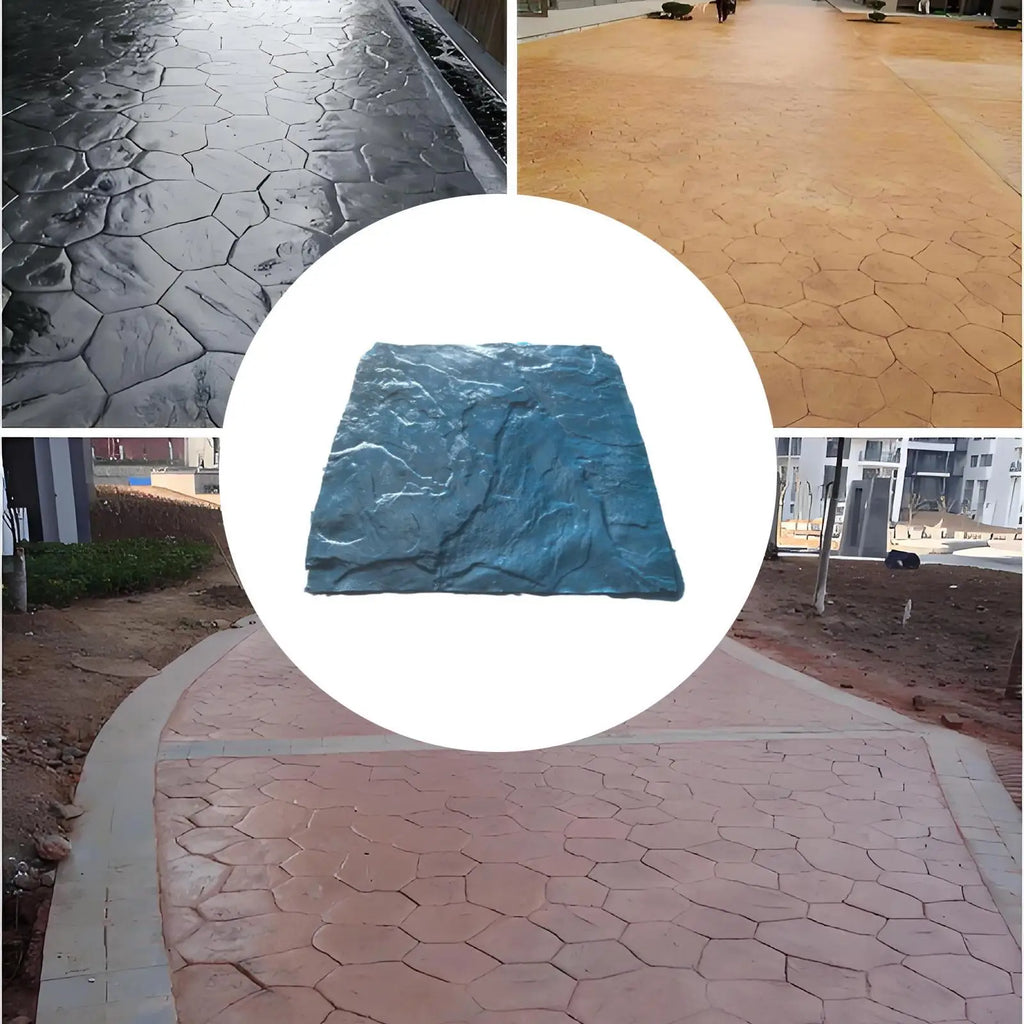Concrete Stamping Mat – Stone Texture Mould for Patio & Paths Concrete Stamping Mould Zpaxo