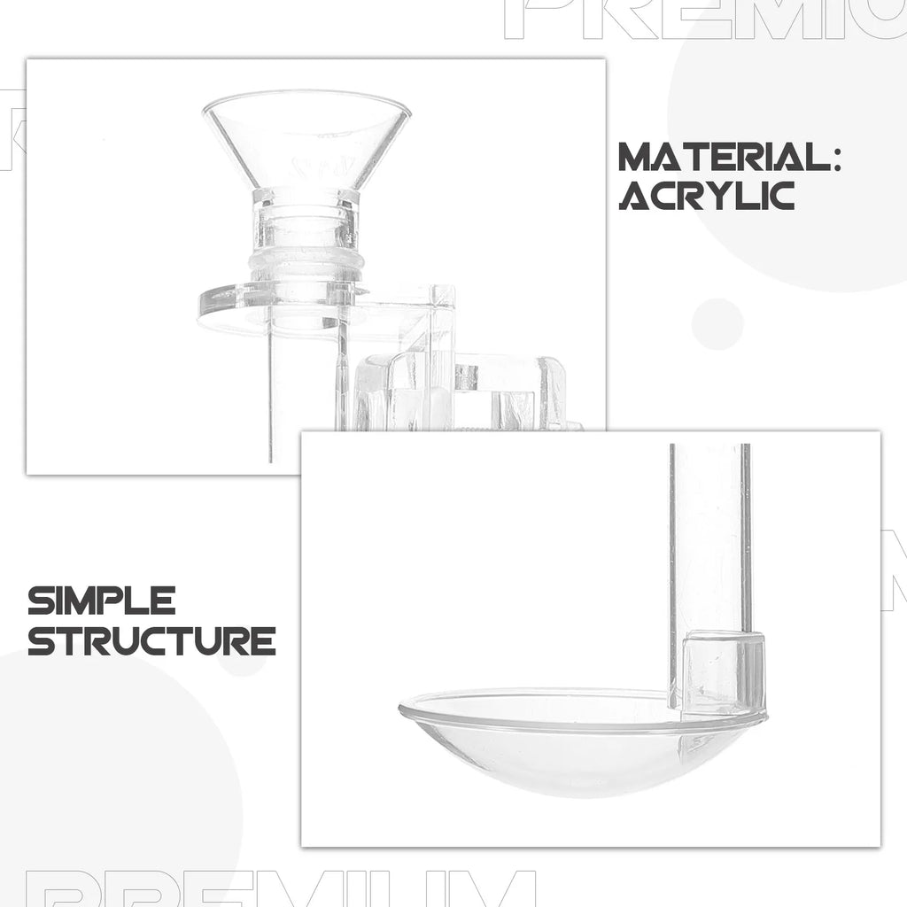 Aquarium Shrimp Feeder Tube Acrylic Fish Feeding Device Sinking