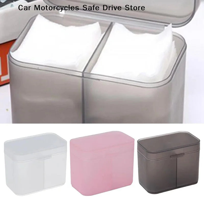 2 Grids Nail Art Toos Makeup Brushes Organizer Portable Storage Box