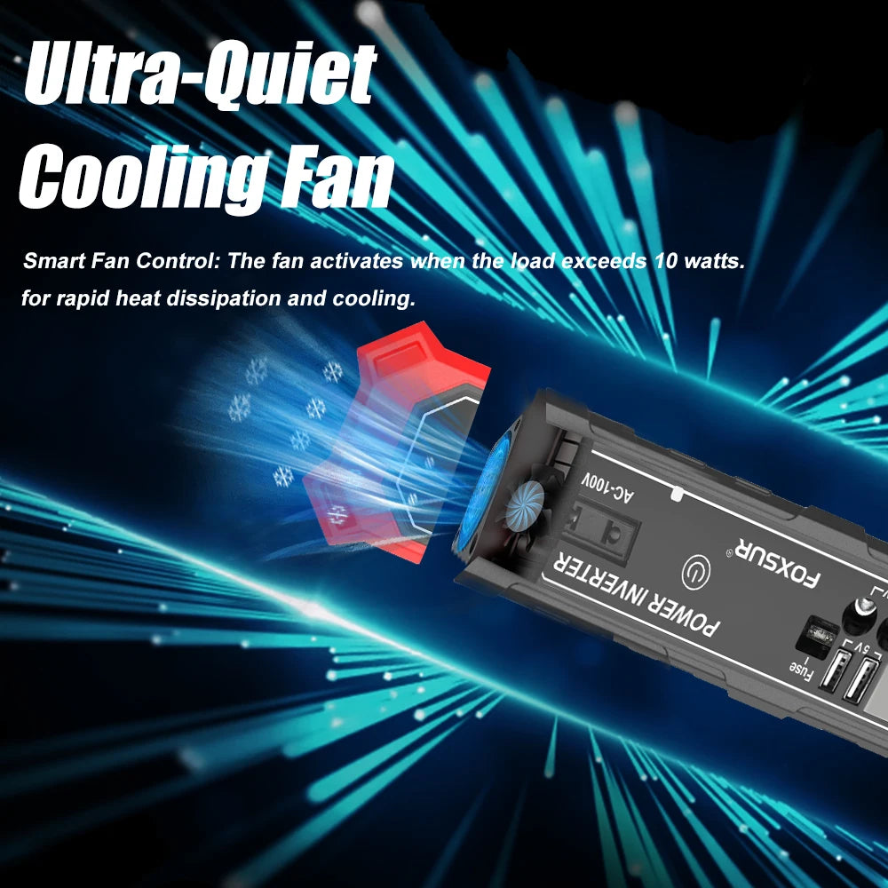 Car Power Inverter DC 12V AC 230V USB Battery Clip Cigarette Lighter