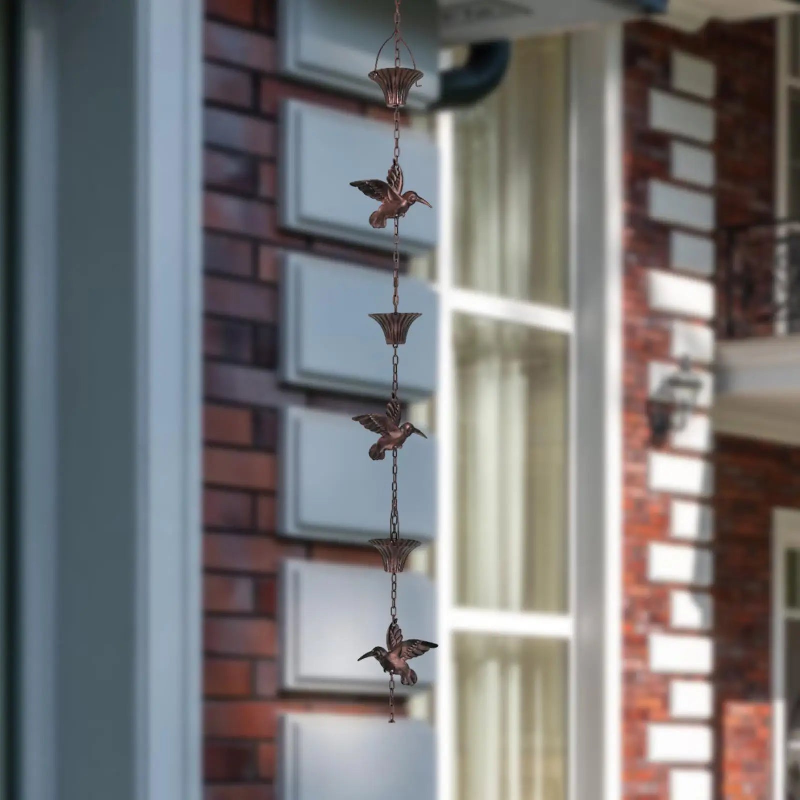 Rain Chain Decor Functional Simple Suspension Mounting Metal Hanging Zpaxo