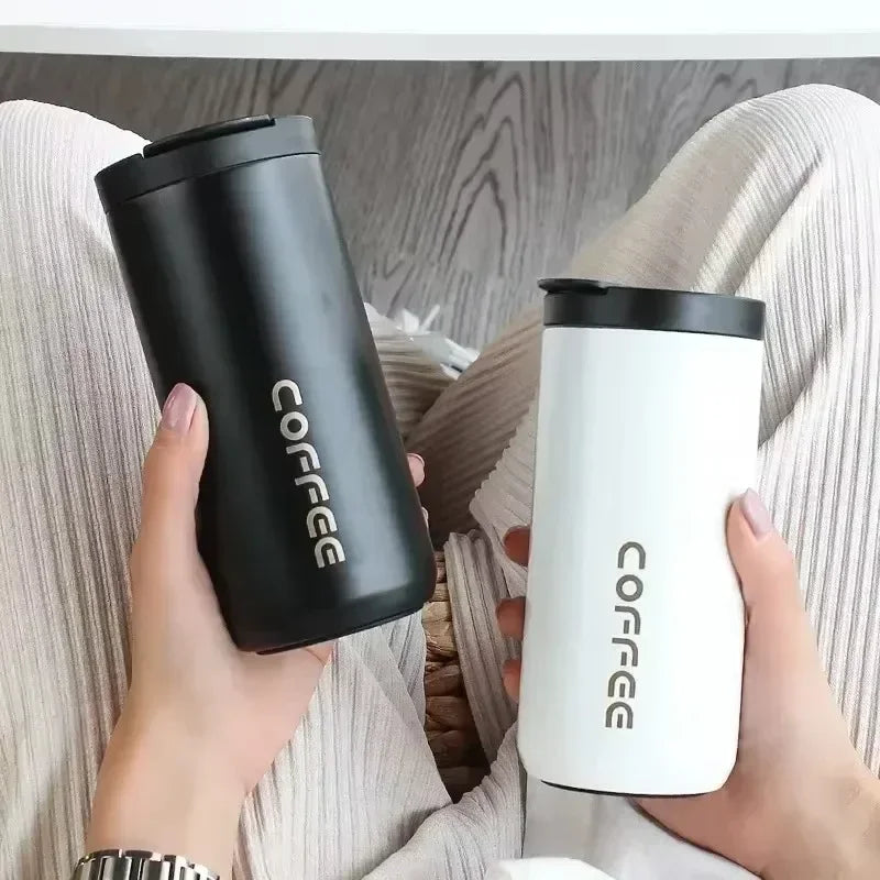 Portable 500ML Stainless Steel Coffee Thermos Bottle Thermal Mug Leakproof Car Vacuum Flasks Coffee Cup Travel Insulated Bottles Zpaxo