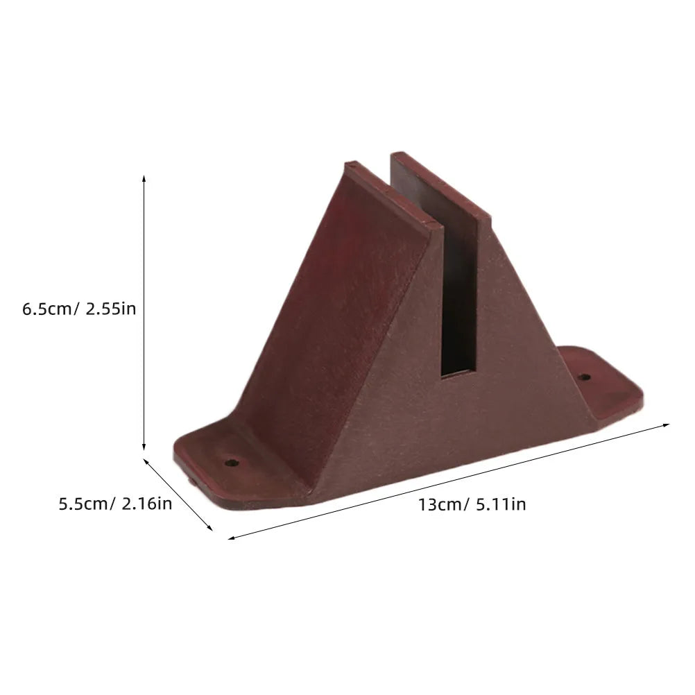 4Pcs Reinforced Plastic Fence Base Garden Fence Stand Support with Dual Side Mounting Holes for Secure Ground Fixation Zpaxo