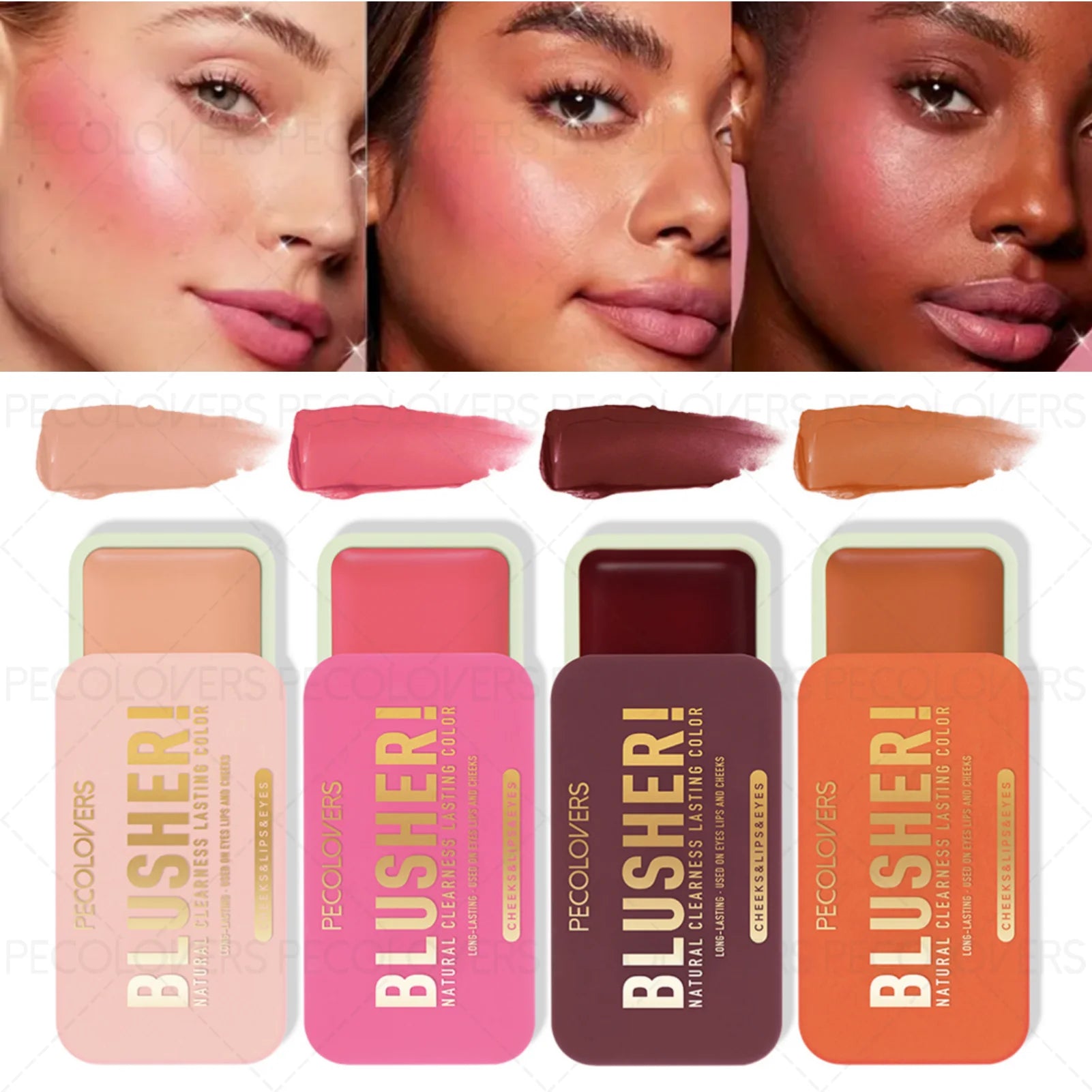 1PC Matte Blush & Lip Gloss - Creamy Mashed Potato Texture, Effortless To Apply, Richly Pigmented, Long-Wearing, Christmas Gift Zpaxo