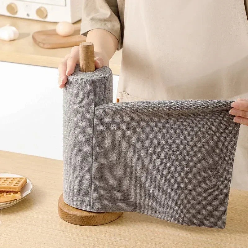 Reusable Microfiber Cleaning Cloth Roll – Paper Towel Replacement Reusable Cleaning Cloths Zpaxo