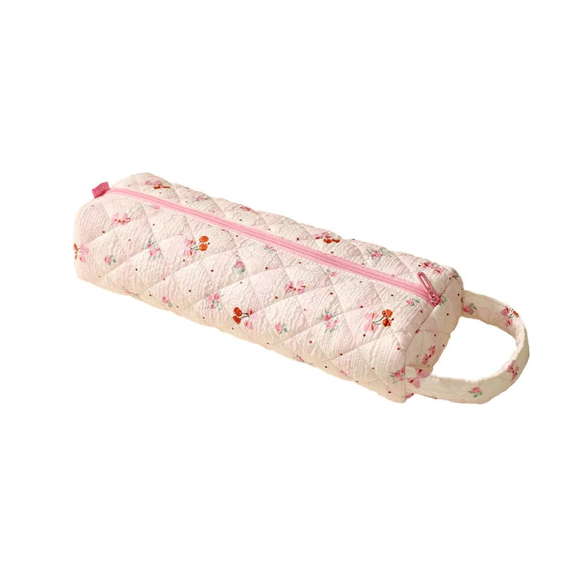 New Travel Hair Dryer Storage Bag with Handle Dustproof Curler Storage Bag Large Capacity Soft Quilting Cotton Hair Organizer Zpaxo cherry