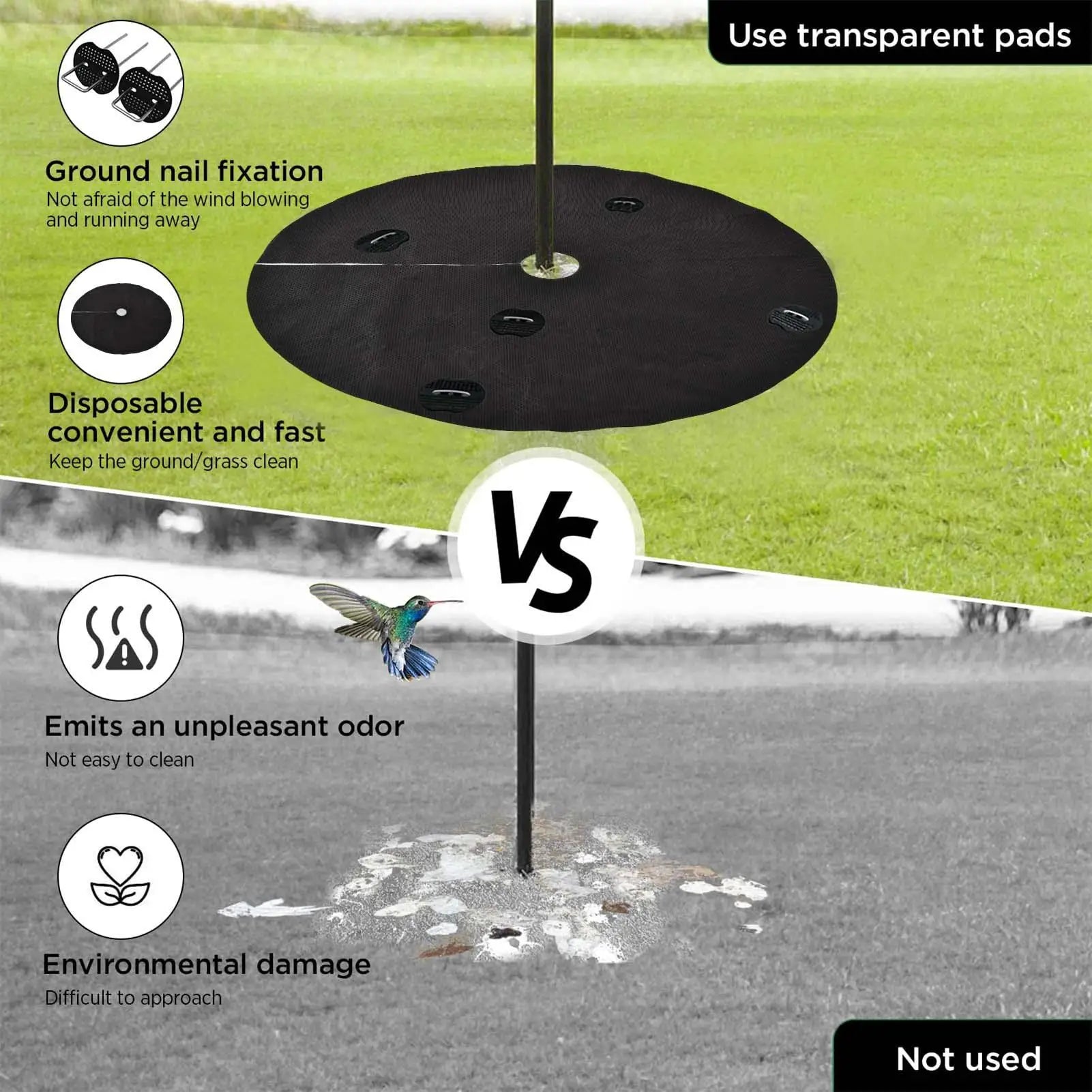 Bird Food Catcher for Pole 2 Pieces Water Permeable Food Stays Bird Feeding Mat for Family Friends Enthusiast Outdoor Garden Zpaxo