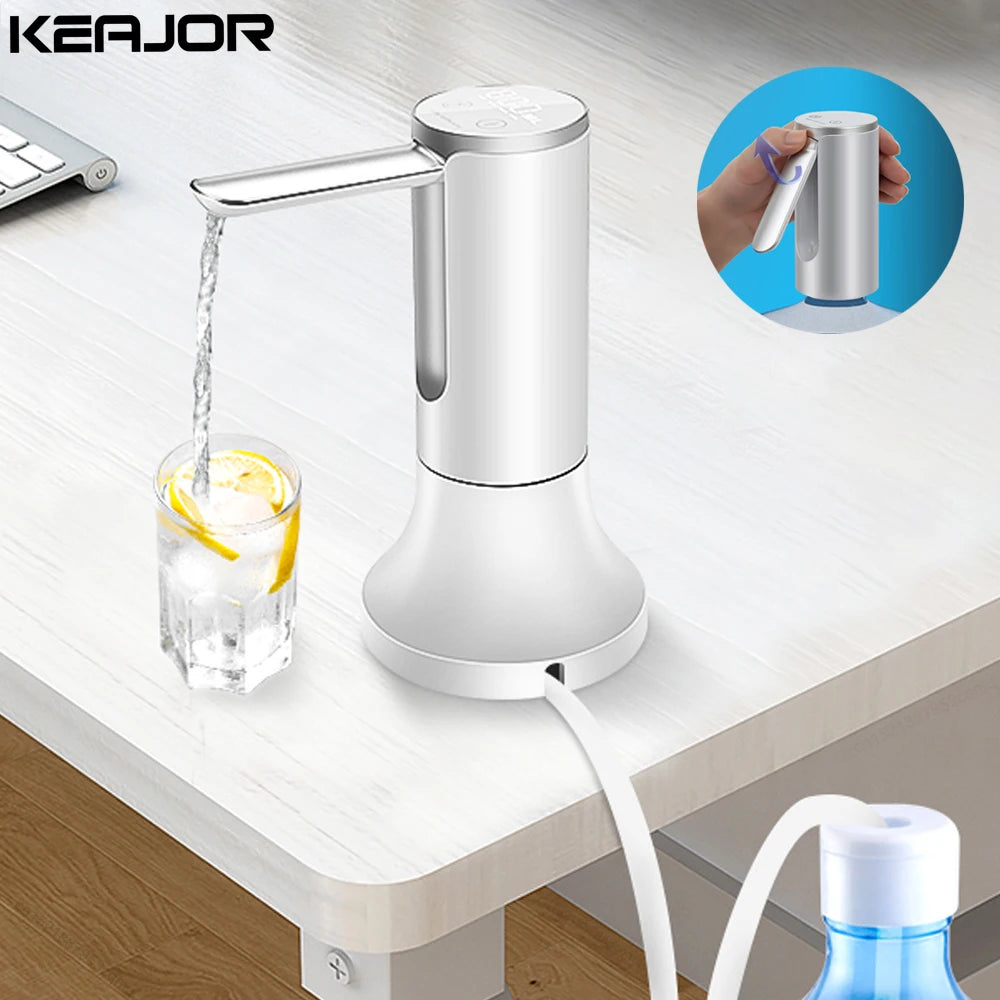 Electric Water Gallon Pump Foldable Automatic Dispenser 19 Liters