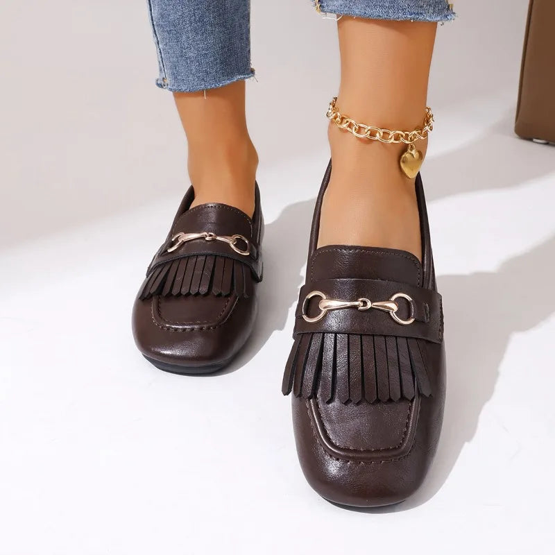 Women's Flat Shallow Mouth Lightweight Comfortable Loafers Women Zpaxo