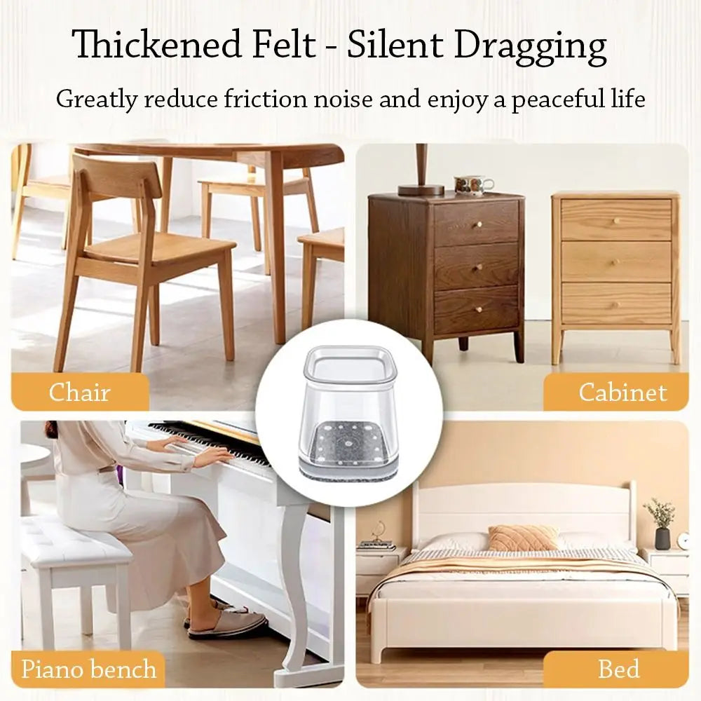 Silicone Square Chair Leg Covers – Non-Slip Floor Protectors