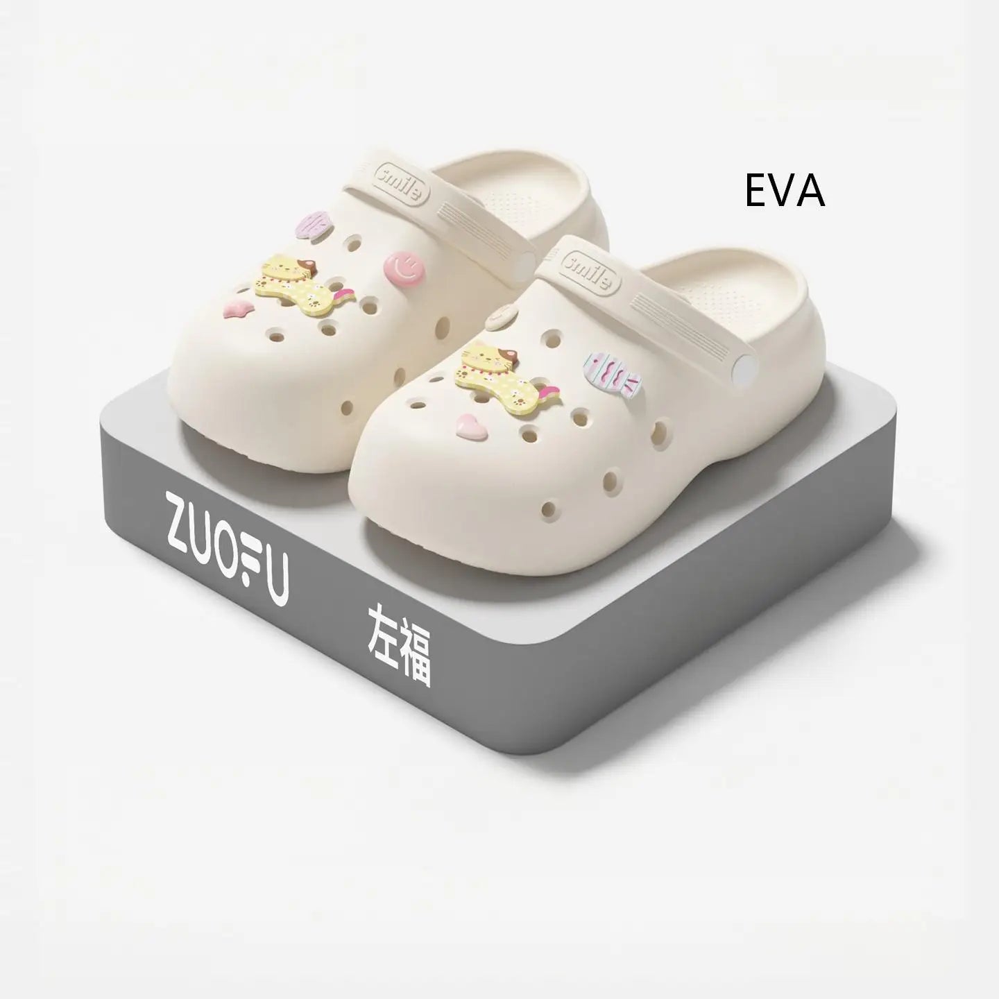 SHAJI Cloud Feel Closed Toe Clogs Women Summer EVA Thick Sole Non
