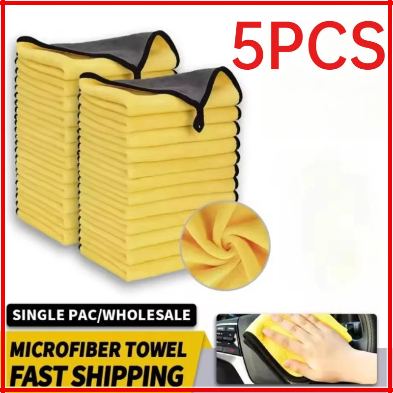 5/10 pcs ar Wash Microfiber Towel 30x30CM Car Cleaning Drying Cloth Hemming Car Care Cloth Detailing Car Wash Towel Zpaxo