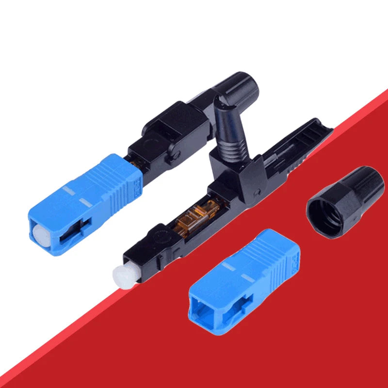 10-Pack SC/UPC Single-Mode Fiber Optic Quick Field Connectors