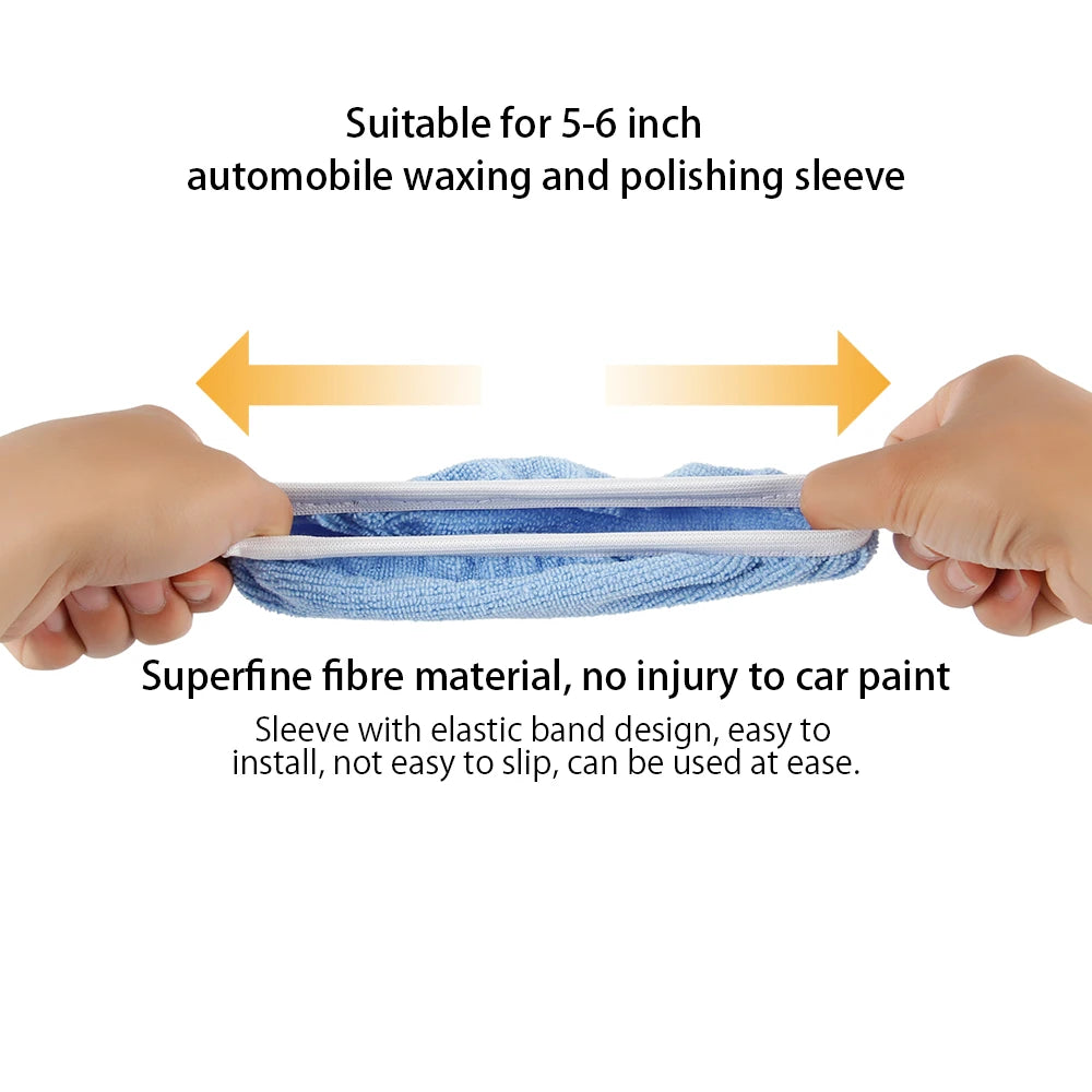 12pcs Car Polishing Disc Auto Waxing Applicator 5-6 inches Microfiber Bonnet Polisher Pad Polishing Accessories Cleaning Tool Zpaxo