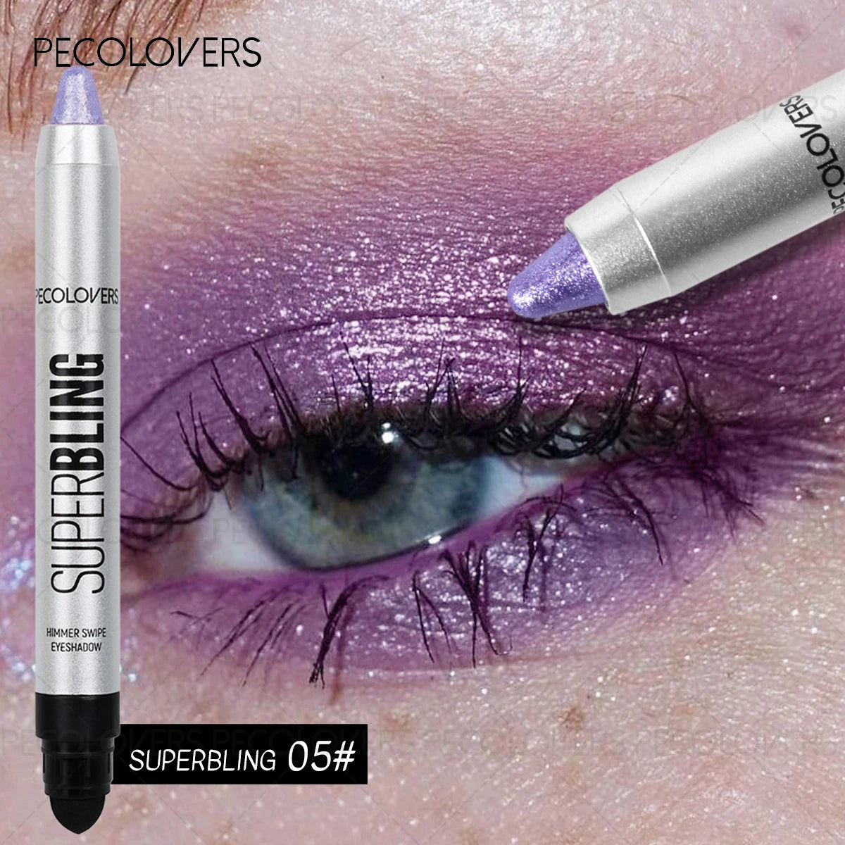 1PC Waterproof Shimmering Eyeshadow Pencil Stick,Lasting Glitter Shimmer,Double-Ended Eye Shadow Pen ,WIth Cotton Head Brush Zpaxo 05