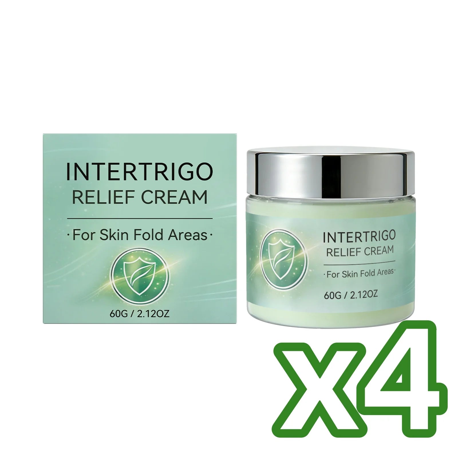 Intertrigo Relief Cream – Skin Fold Care & Anti-Chafing Treatment Skin Fold Cream Zpaxo 60g Boxed x 4